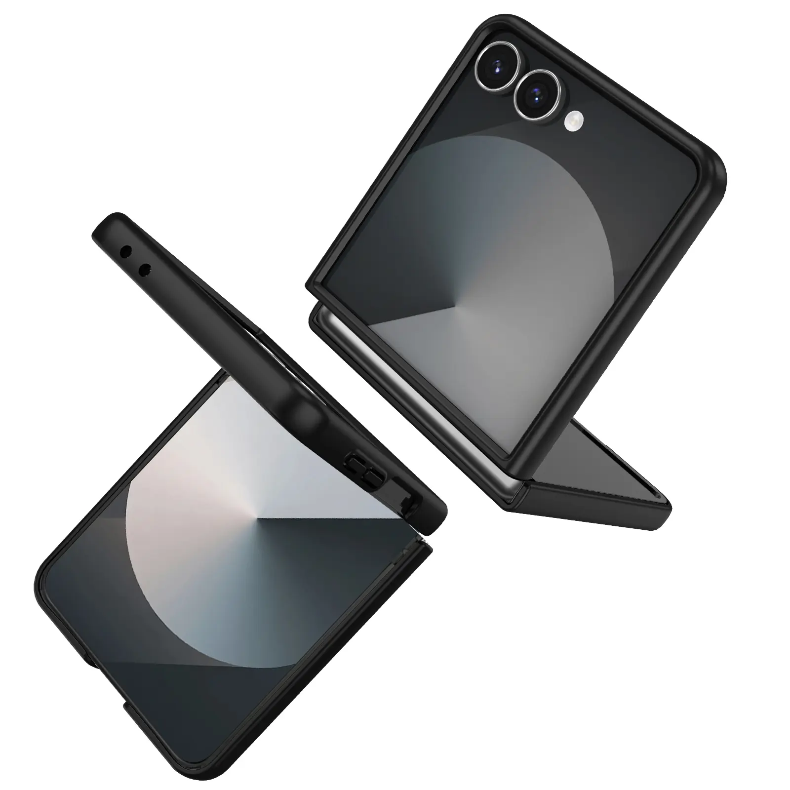 Samsung Galaxy Z Flip 8 skal med magnetisk ringhållare Svart