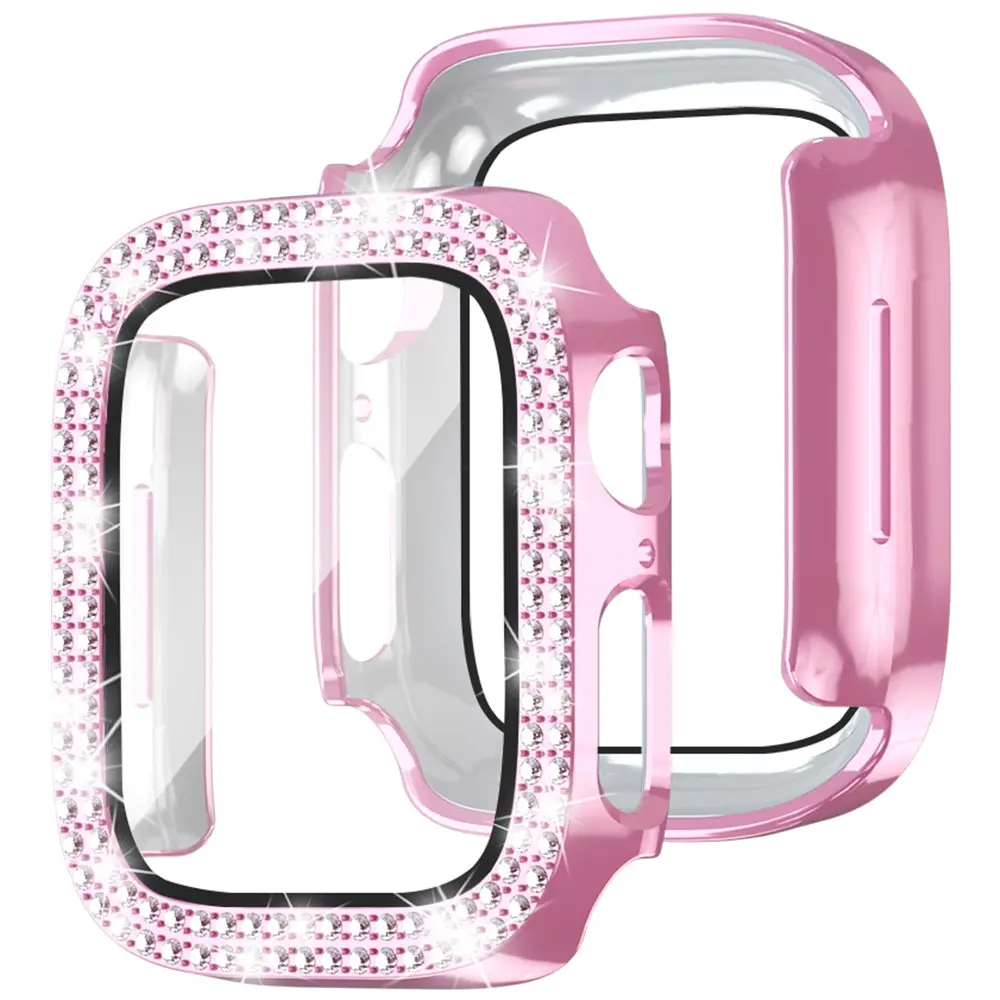Full Cover Case Rhinestone Apple Watch SE 3 40mm Rosa