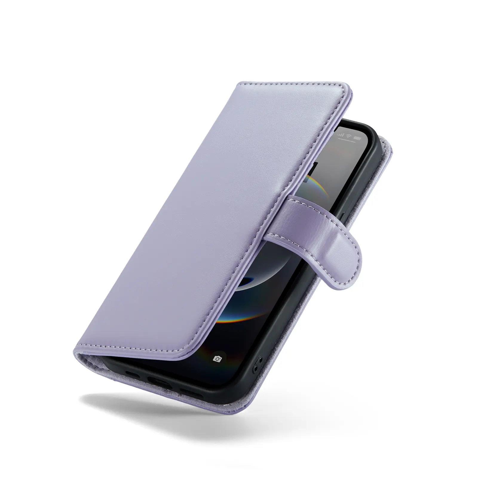 Äkta Läderfodral iPhone 17e Lila