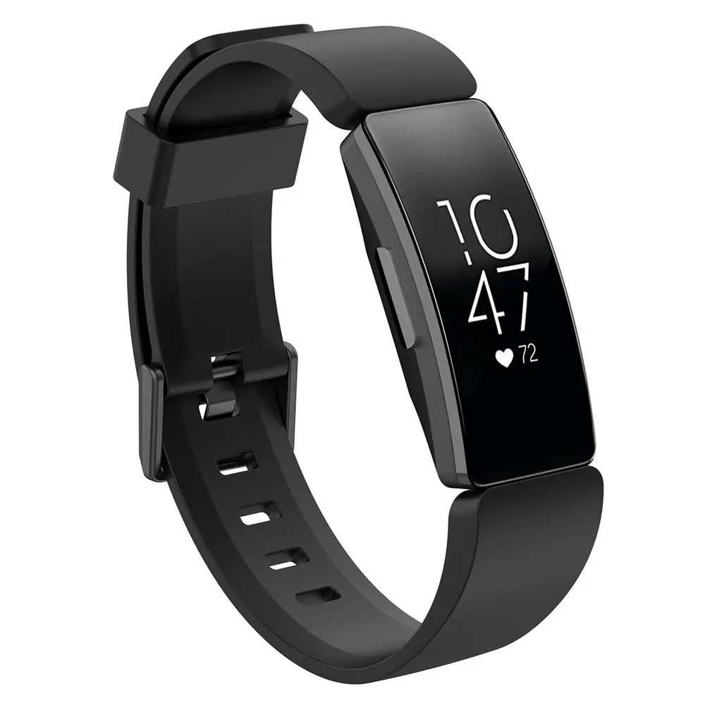 Rem af silikone til Fitbit Inspire 2/Inspire HR/Inspire Sort