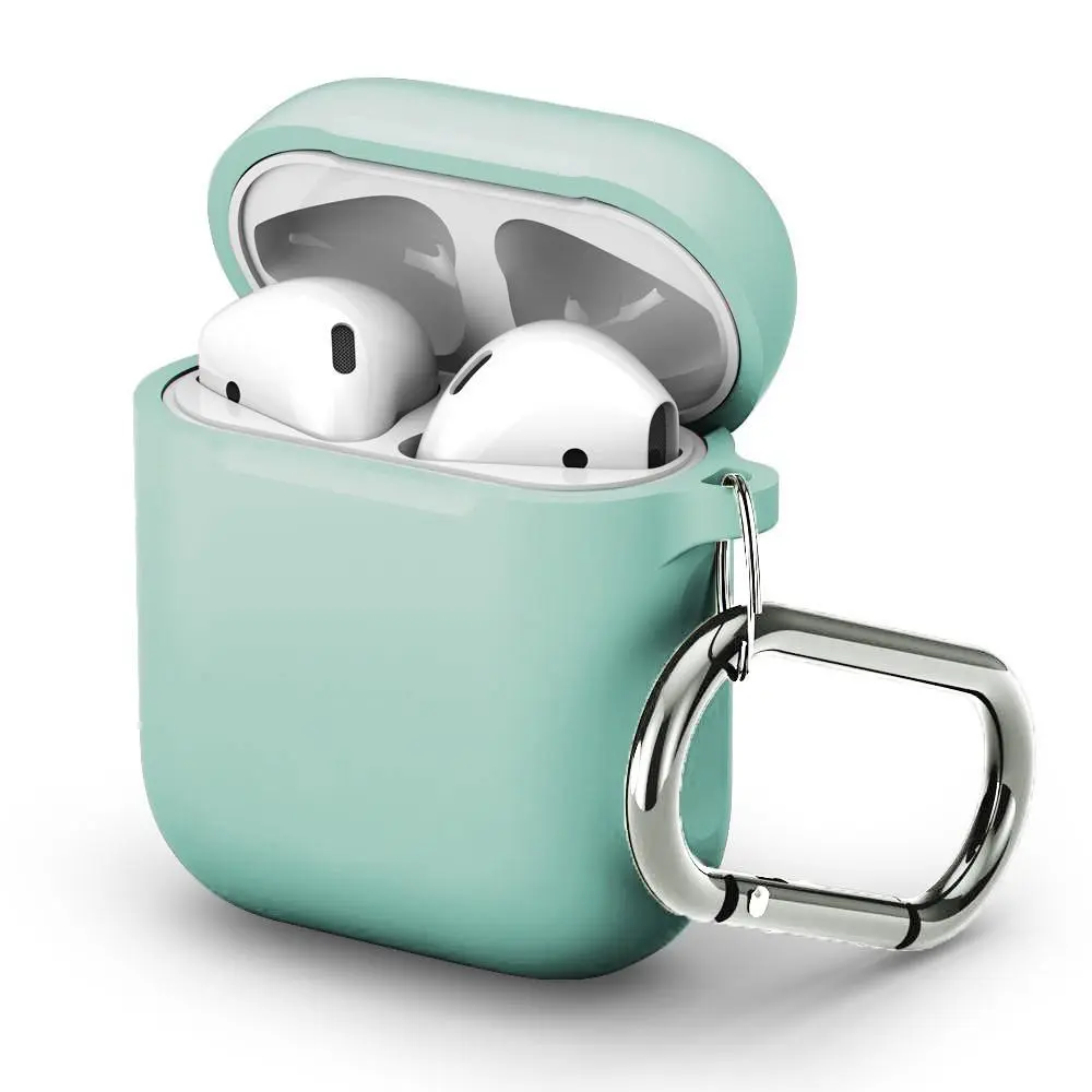 Silikonecover med karabinhage Apple AirPods Turkis