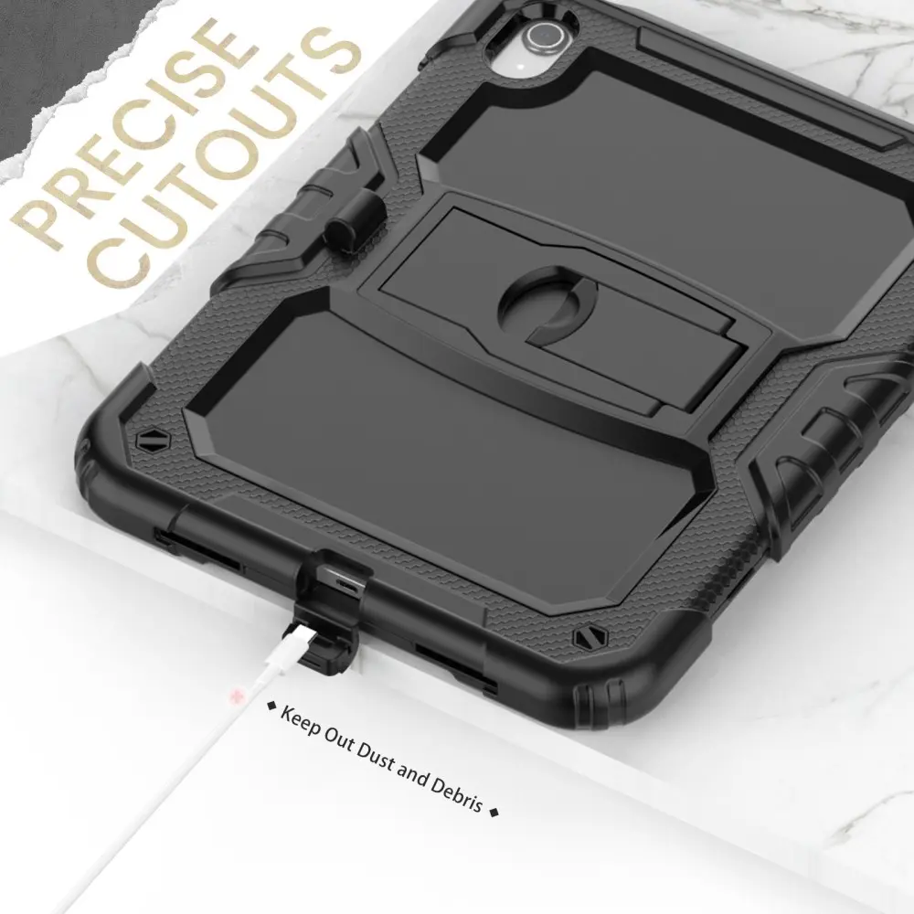 Full Cover Rugged Kickstand Case Apple iPad 11 11th Gen (2025) svart
