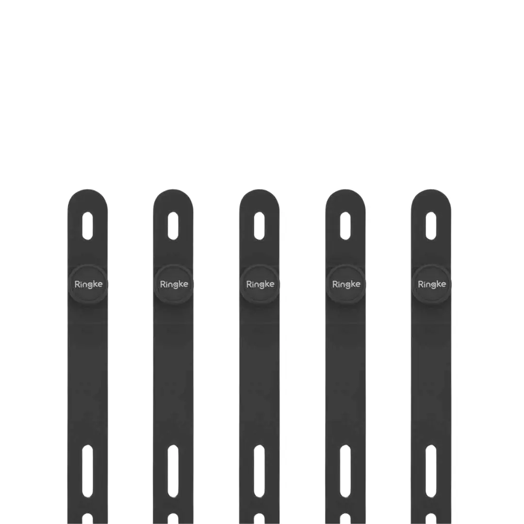 Silicone Cable Tie (5-pack) Black