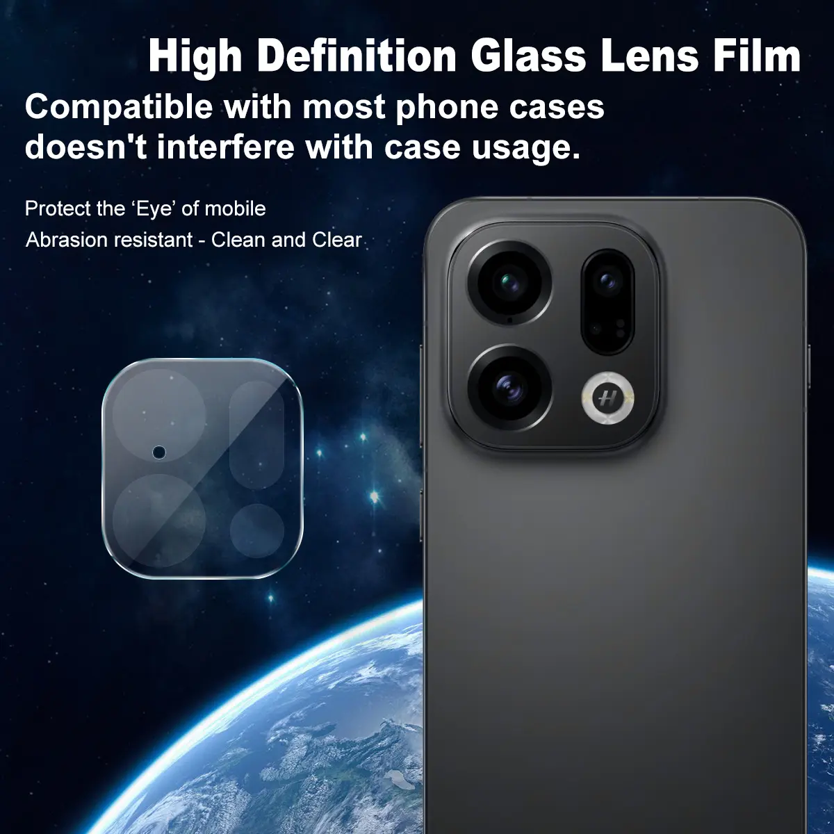 Härdat Glas 0.2mm Linsskydd Oppo Find X9 Genomskinlig