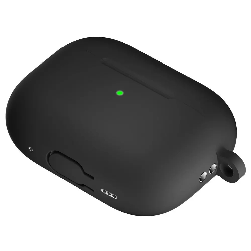 Silikonskal med karbinhake Apple AirPods Pro 2 Svart