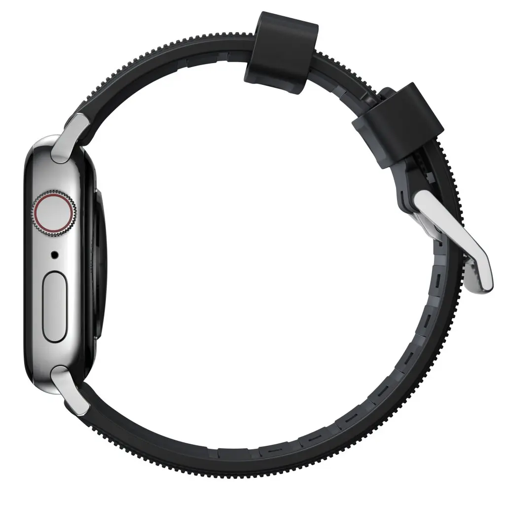 Apple Watch SE 3 40mm Rugged Band Black (Silver Hardware)