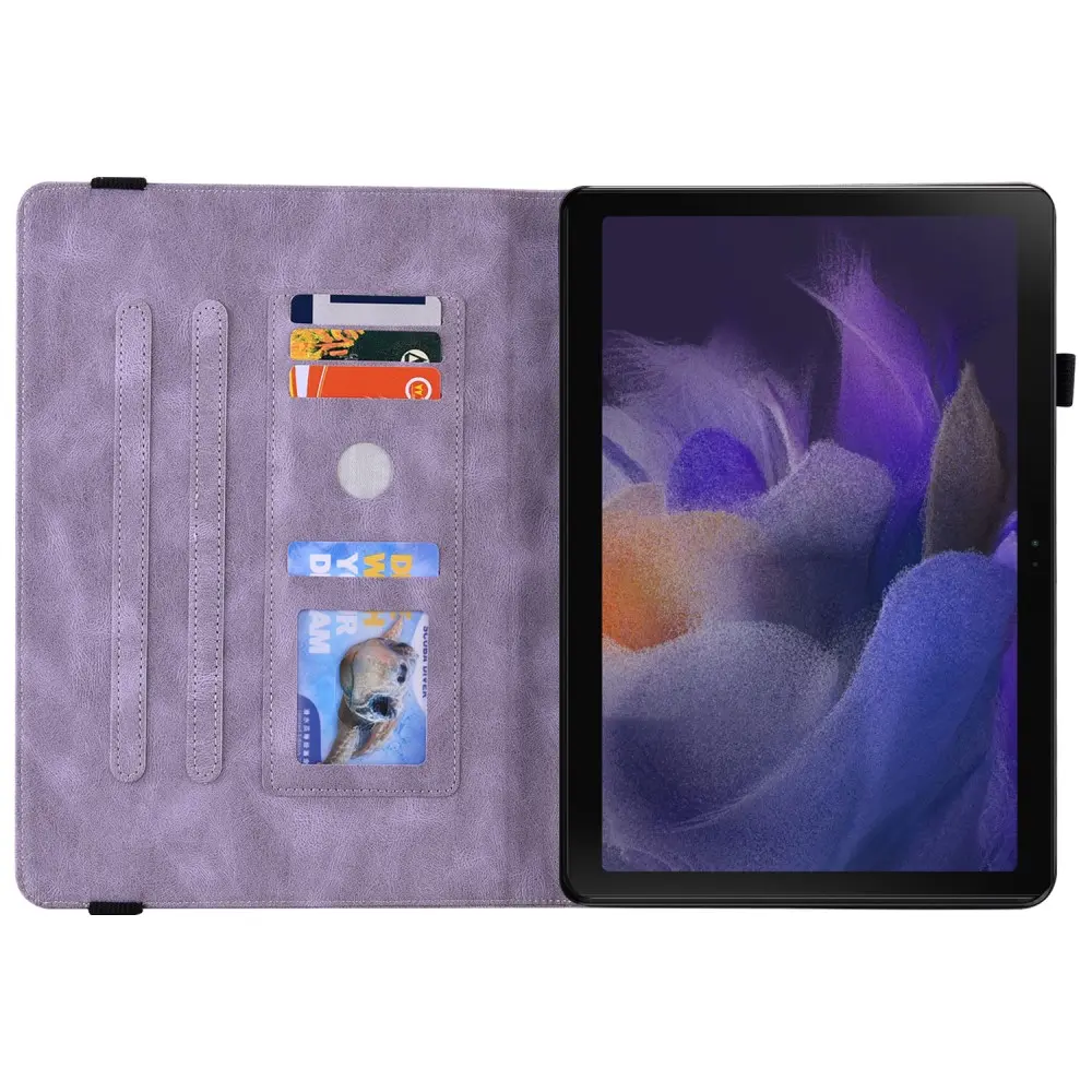 Läderfodral Fjärilar Samsung Galaxy Tab A9 Lila