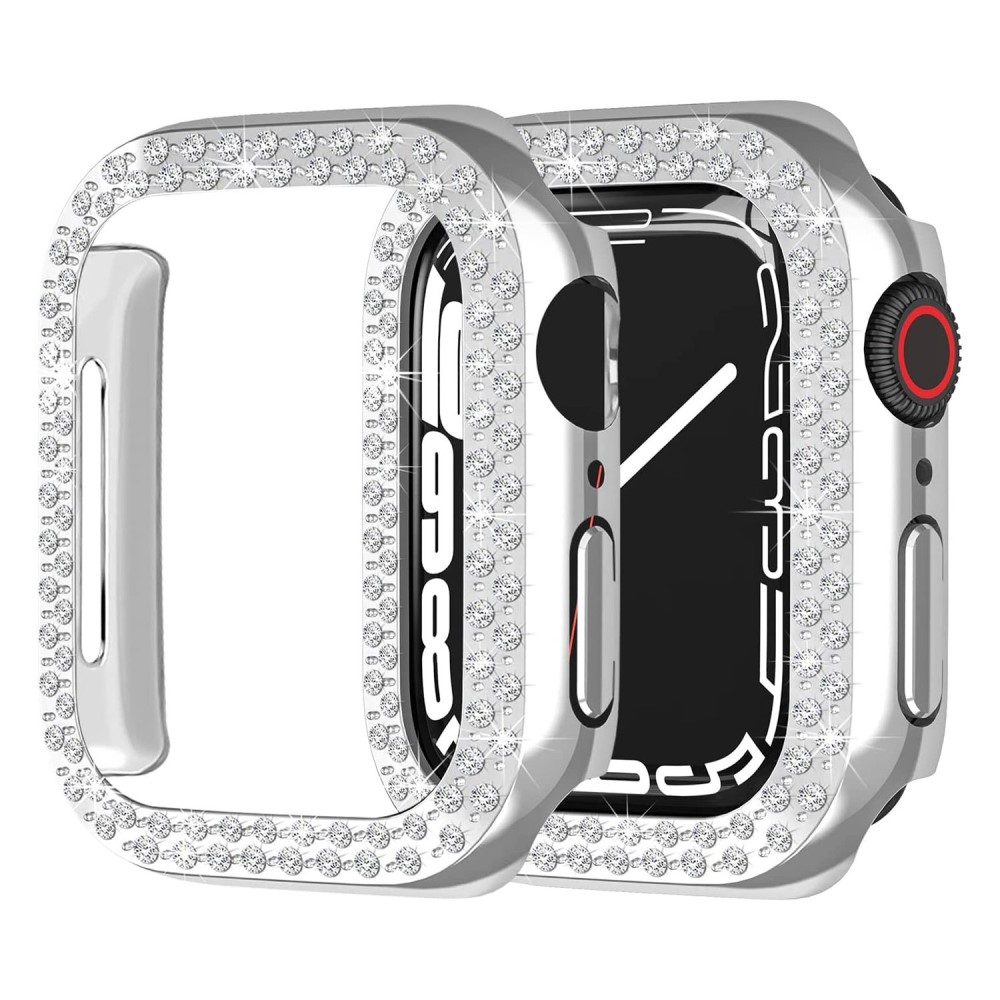 Apple Watch SE 3 44mm Rhinestone deksel sølv