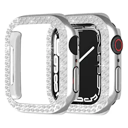 Apple Watch SE 3 44mm Rhinestone Kuoret hopea