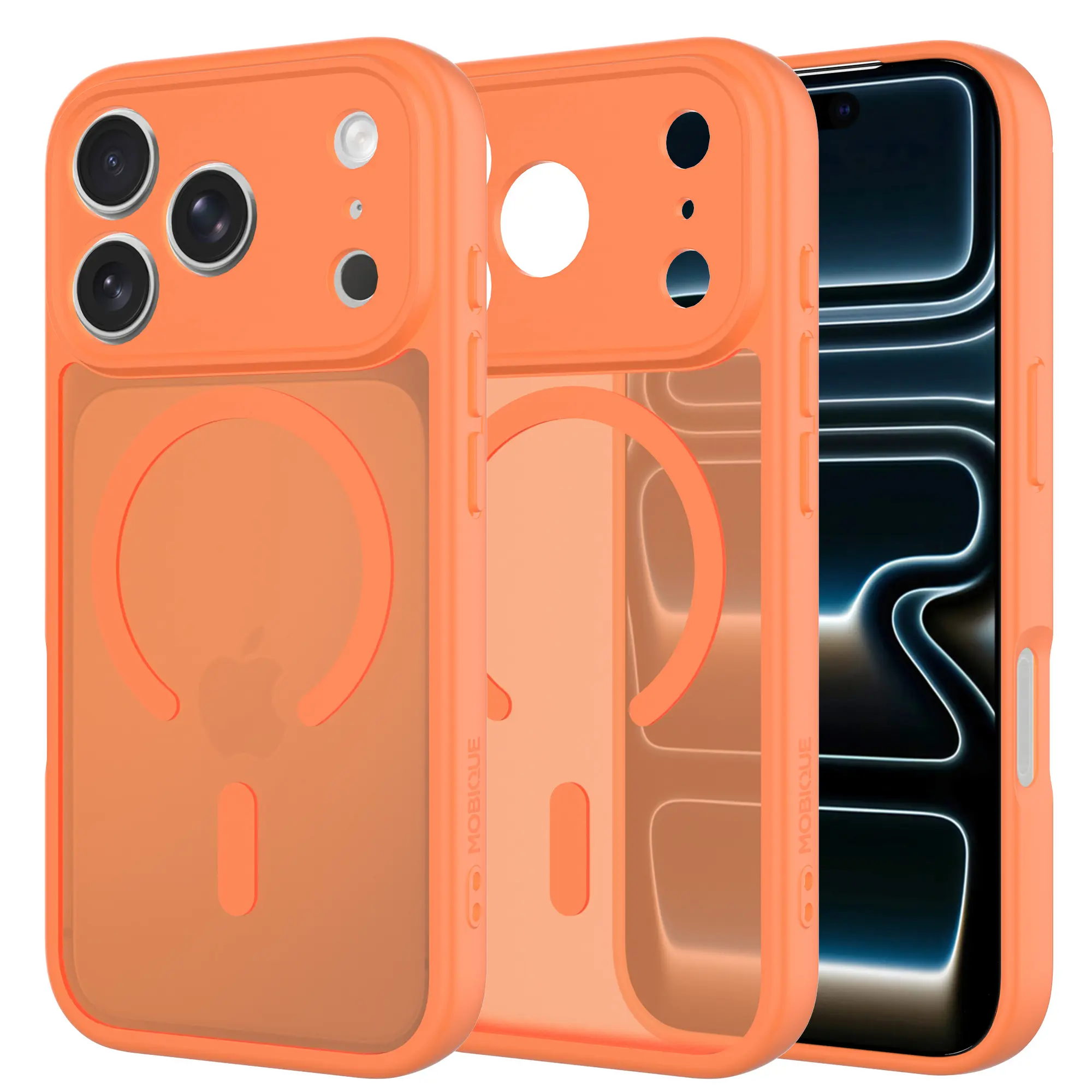 Magnetic Hybrid Cover iPhone 17 Pro Max Frosted Orange