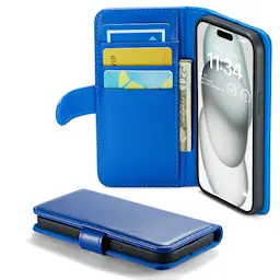 Äkta Läderfodral iPhone 13 Blå