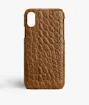 Cover iPhone Xs Max Small Croco Cognac