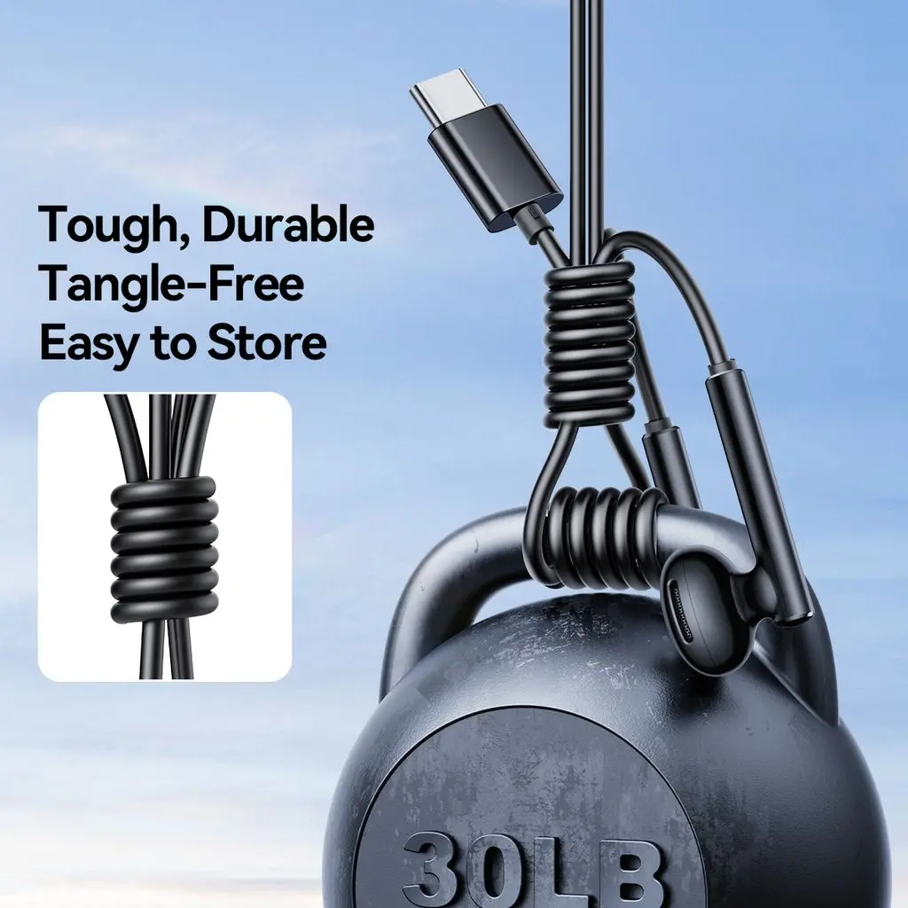 USB-C Half In-Ear Hörlurar Svart