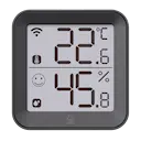 Smart WiFi termometer/hygrometer innendørs, Svart