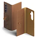 Samsung Galaxy Z Fold 7 Folio Grip Wallet Magnetic, Brun