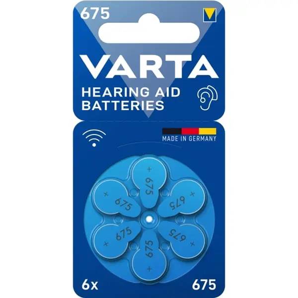 Høreapparatbatteri 675 PR44 (6-pack)