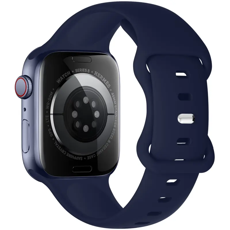 Silikonarmband Apple Watch Series 12 43mm Blå