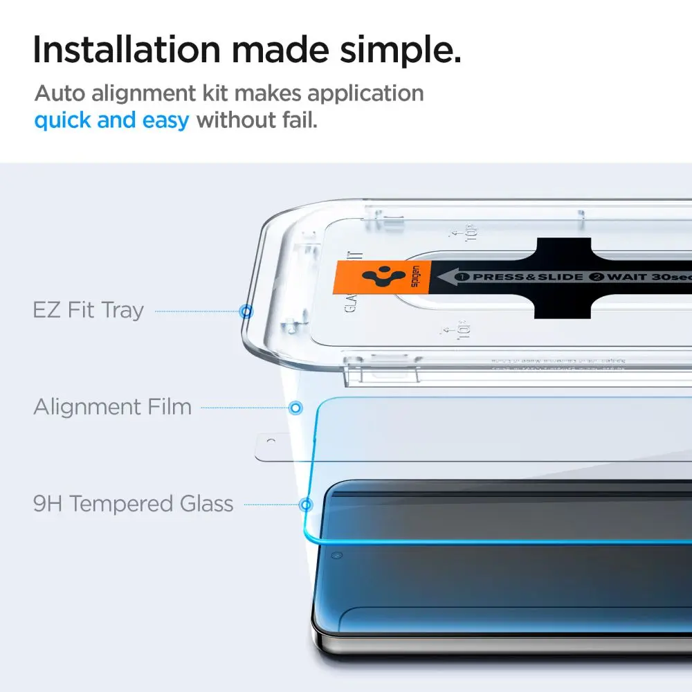 Samsung Galaxy S25 Screen Protector GLAS.tR EZ Fit (2-pack)