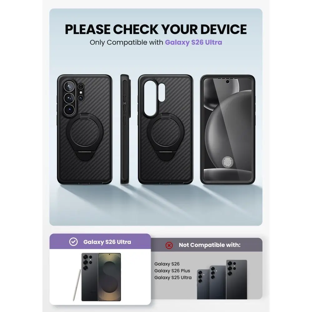 Cosmo Aramid MagSafe Skal Samsung Galaxy S26 Ultra Black