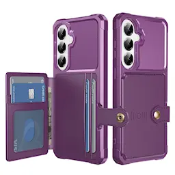 Samsung Galaxy S26 Stødsikkert mobilcover med pung, Lilla