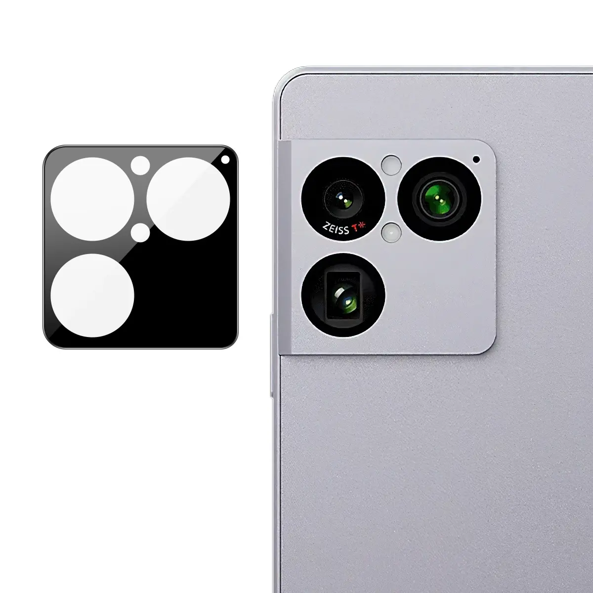 Sony Xperia 1 VIII Kamerabeskyttelse i glas, Sort