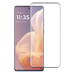 Full-fit Hærdet Glas Skærmbeskytter Motorola Moto G85 sort