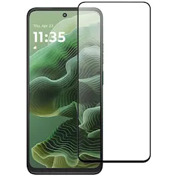 Heltäckande Härdat Glas Skärmskydd Motorola Moto G35 svart
