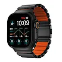 Apple Watch Ultra 49mm 3rd Gen Armbånd Stratos, Black Titanium - Ultra Orange