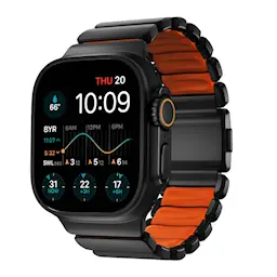 Apple Watch Ultra 49mm 3rd Gen Reim Stratos, Black Titanium - Ultra Orange