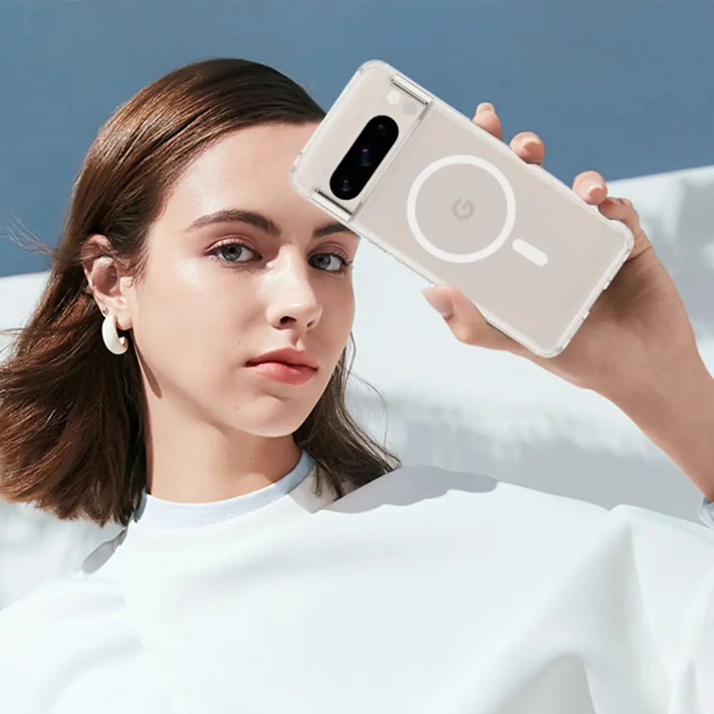 Hybridskal MagSafe Google Pixel 8 Pro Genomskinlig