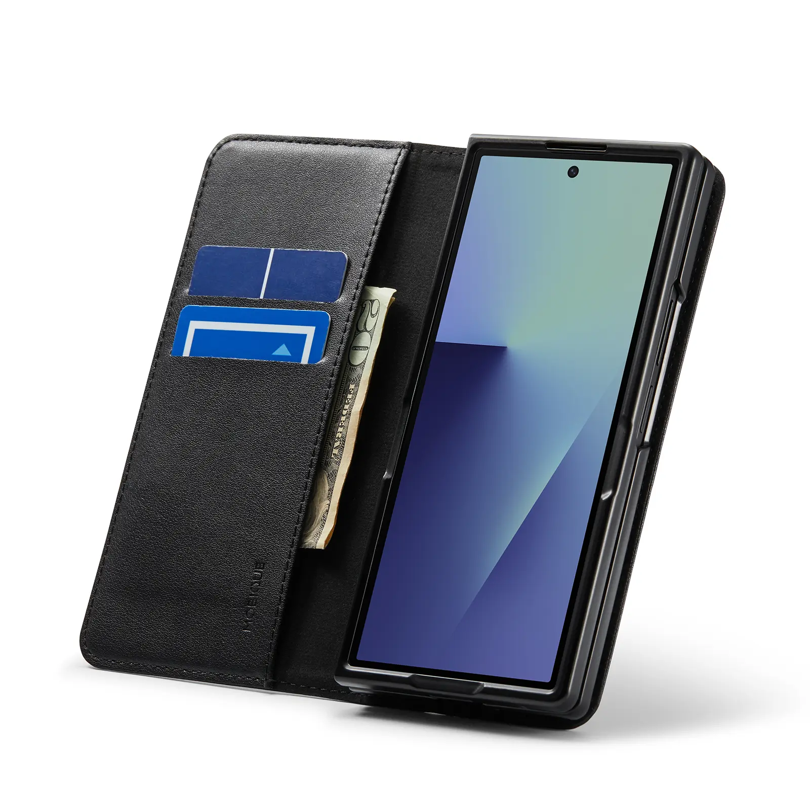 Äkta Läderfodral Samsung Galaxy Z Fold 8 Svart