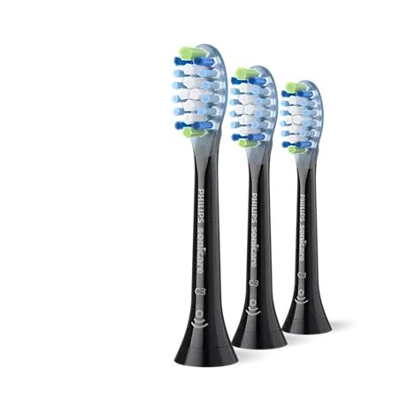 Sonicare C3 Premium Plaque Defence 2+1-pack harjaspäät HX9043/88, Musta
