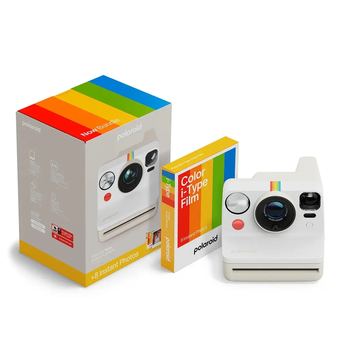 Kamera Now Gen 3 E-Box + 8 stk. Color i-Type Film, Hvit
