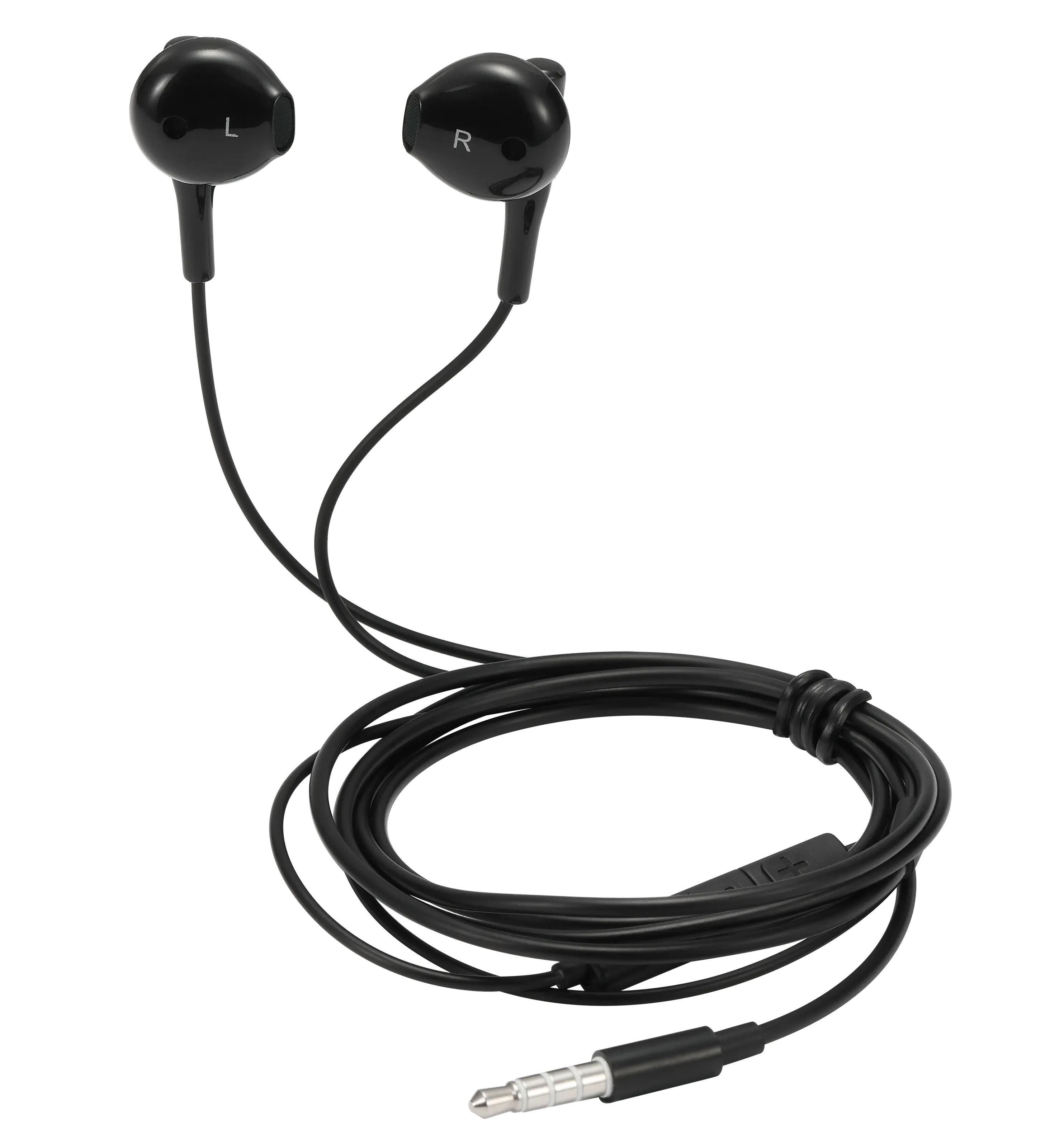 Semi-in-ear hörlurar 3.5mm svart
