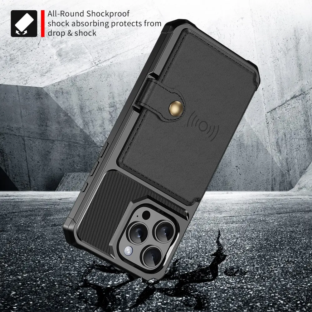 Tough Multi-slot Case iPhone 16 Pro Svart