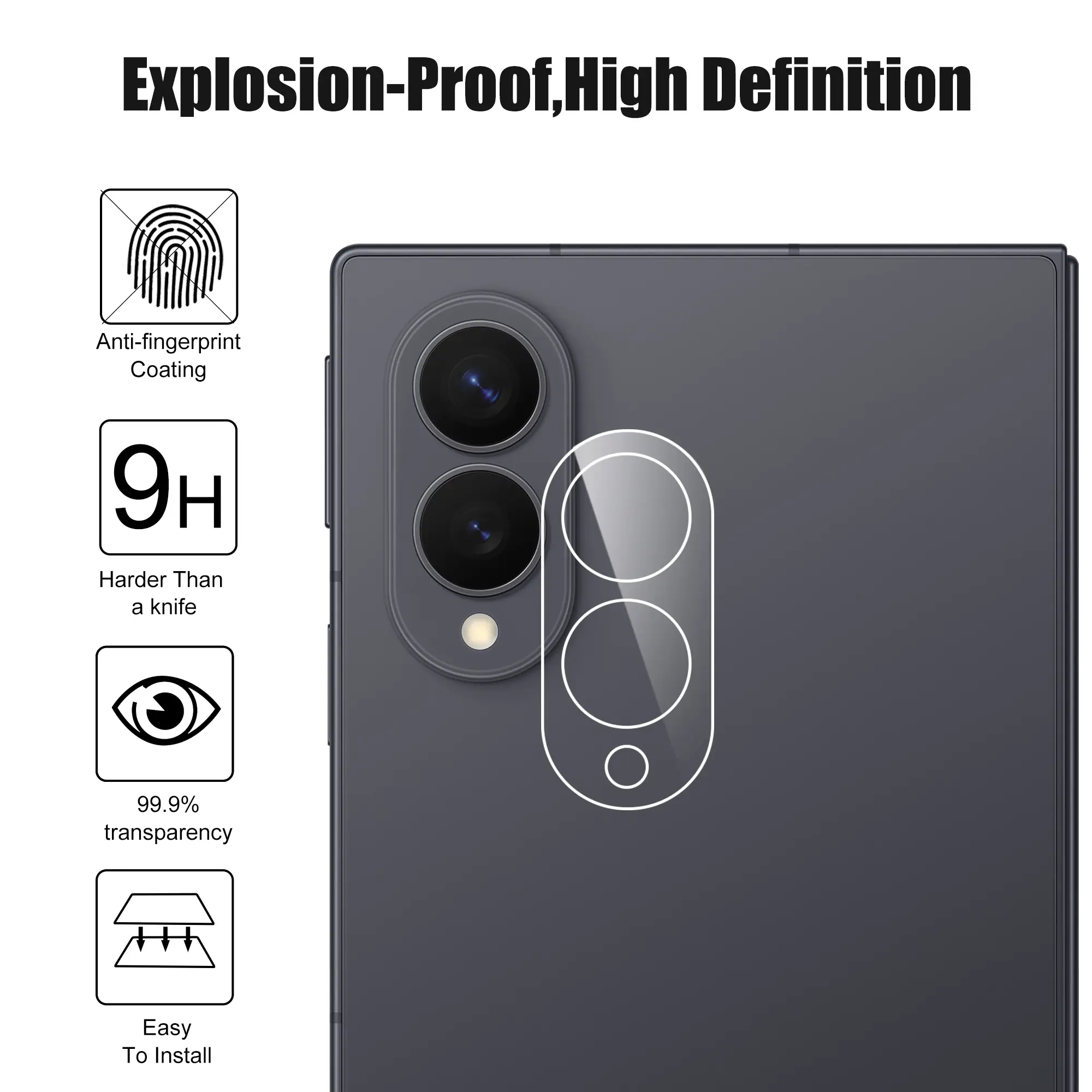 Härdat Glas Linsskydd Samsung Galaxy Z Fold 8