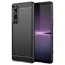 Sony Xperia 1 V Cover TPU Brushed Sort
