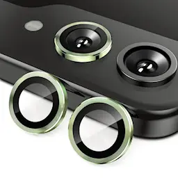 Linsskydd Aluminium + Härdat Glas Samsung Galaxy Z Flip 6 Grön