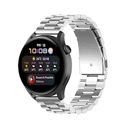 Huawei Watch GT 3 46mm/Watch GT Runner Stilrent linkarmbånd i metal, Sølv