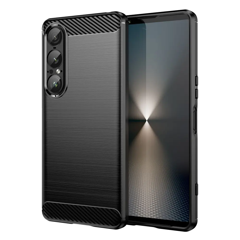 Sony Xperia 1 VII Cover TPU Brushed Sort