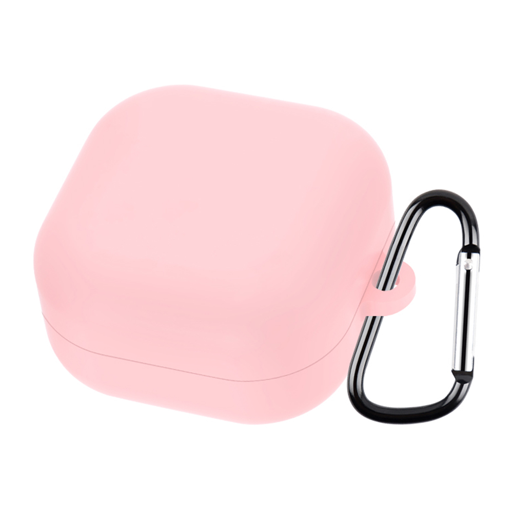 Samsung Galaxy Buds 4 Pro Silikondeksel med karabinkrok, Rosa