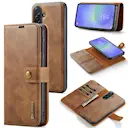 Samsung Galaxy A27 Pungetui med aftageligt cover, Cognac