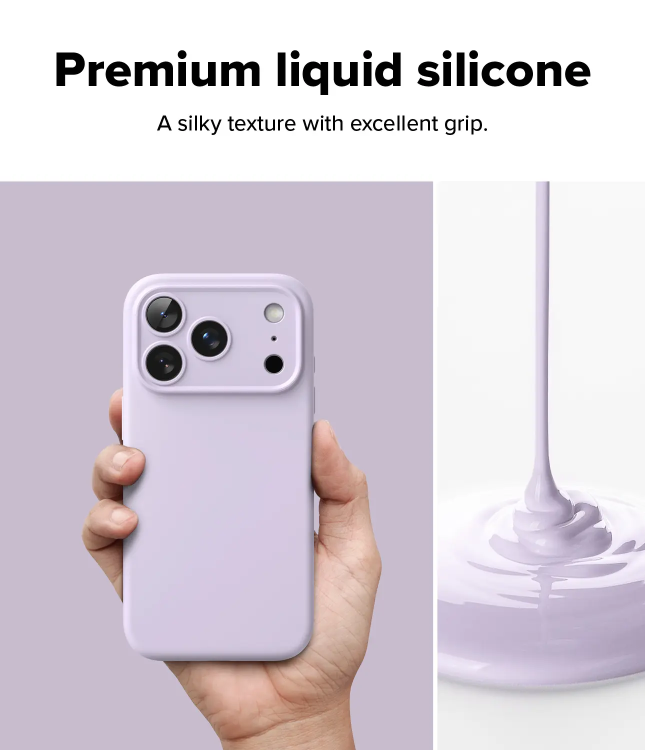 Silicone Magnetic Case iPhone 17 Pro Max Light Purple