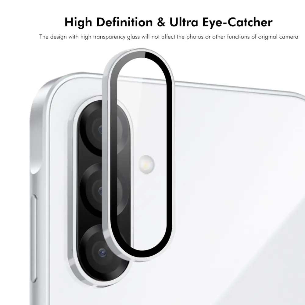 Linsskydd Aluminium + Härdat Glas Samsung Galaxy A56 Svart