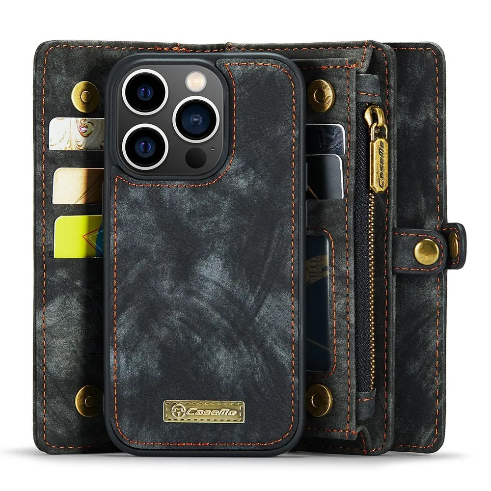 Multi-slot Plånboksfodral iPhone 13 Pro Grå