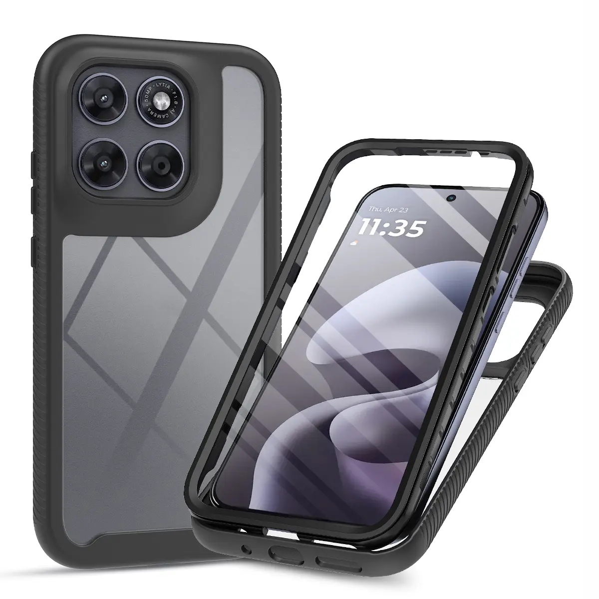 Full Protection Case Motorola Moto G77 Svart