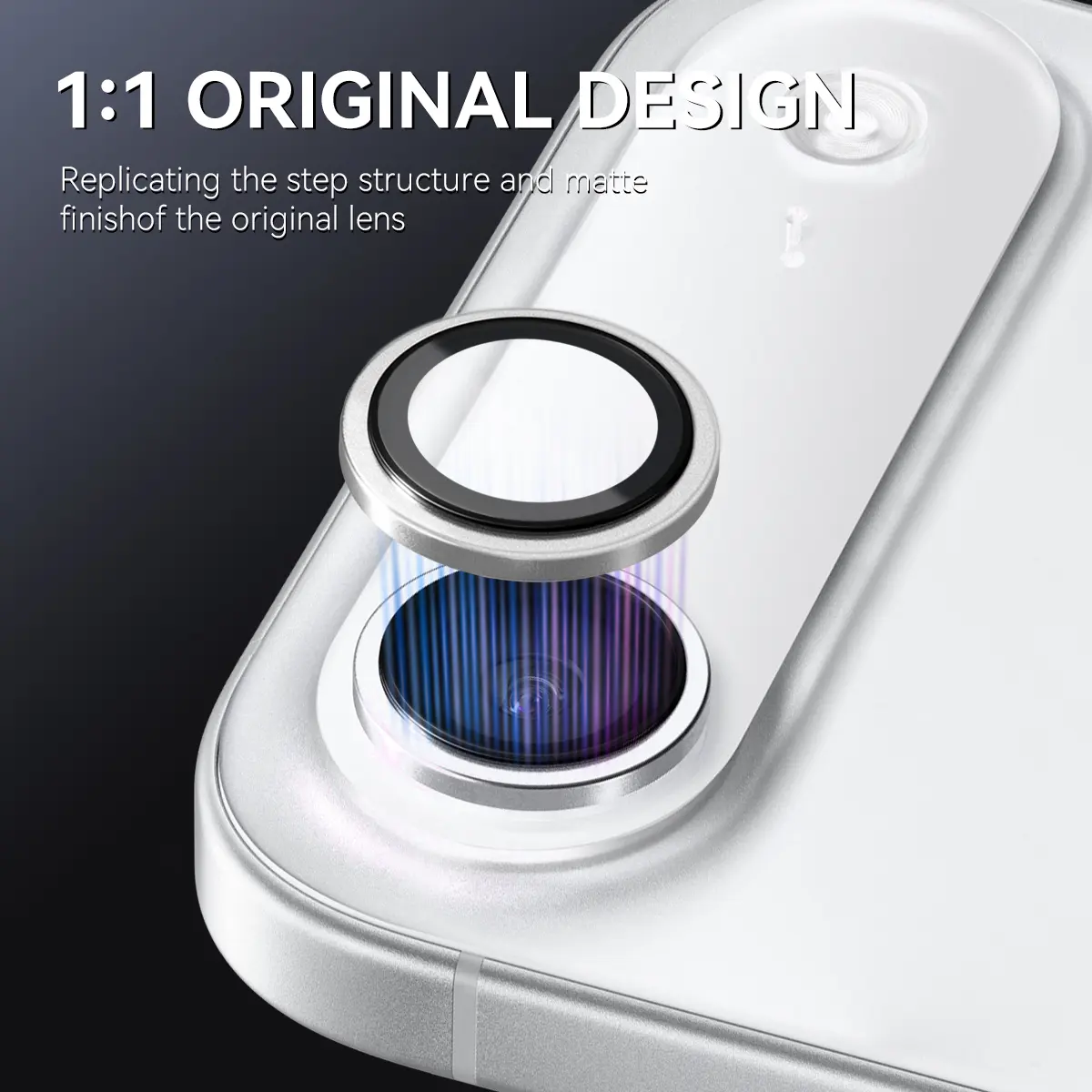 Linsskydd Härdat Glas Aluminium iPhone Air Silver