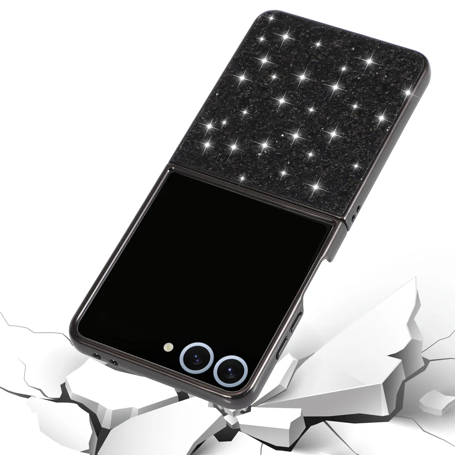 Glitterskal Samsung Galaxy Z Flip 8 svart