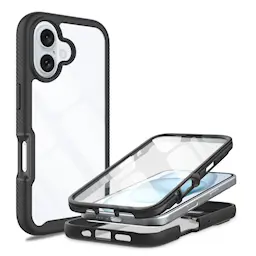 Full Protection Case iPhone 16 Plus Svart/transparent
