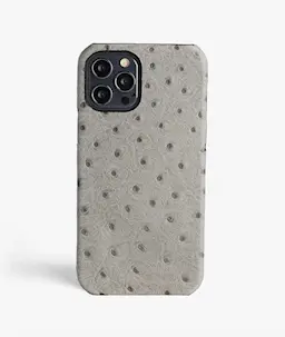 iPhone 12 Pro Max Ostrich-suojakuori Harmaa